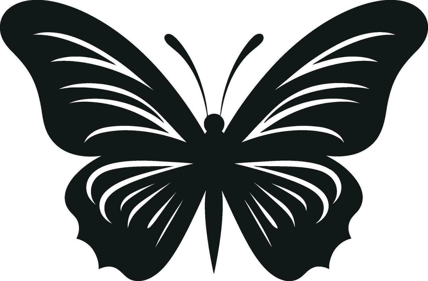 Sleek and Stylish Noir Butterfly Icon Noir Silhouette Black Vector Butterfly Symbol