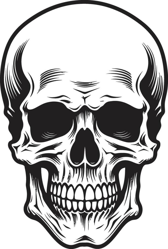 Gothic Aura The Mystical Skull Design Enigmatic Enchantment A Dark Vector Skull