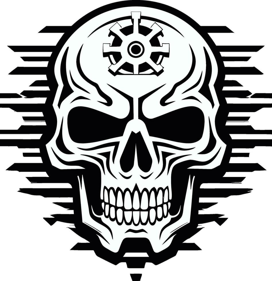 Robotic Mechanical Skull Where Technology Meets Aesthetics Cyberpunk Dream The Mechanical Skull Profile vector