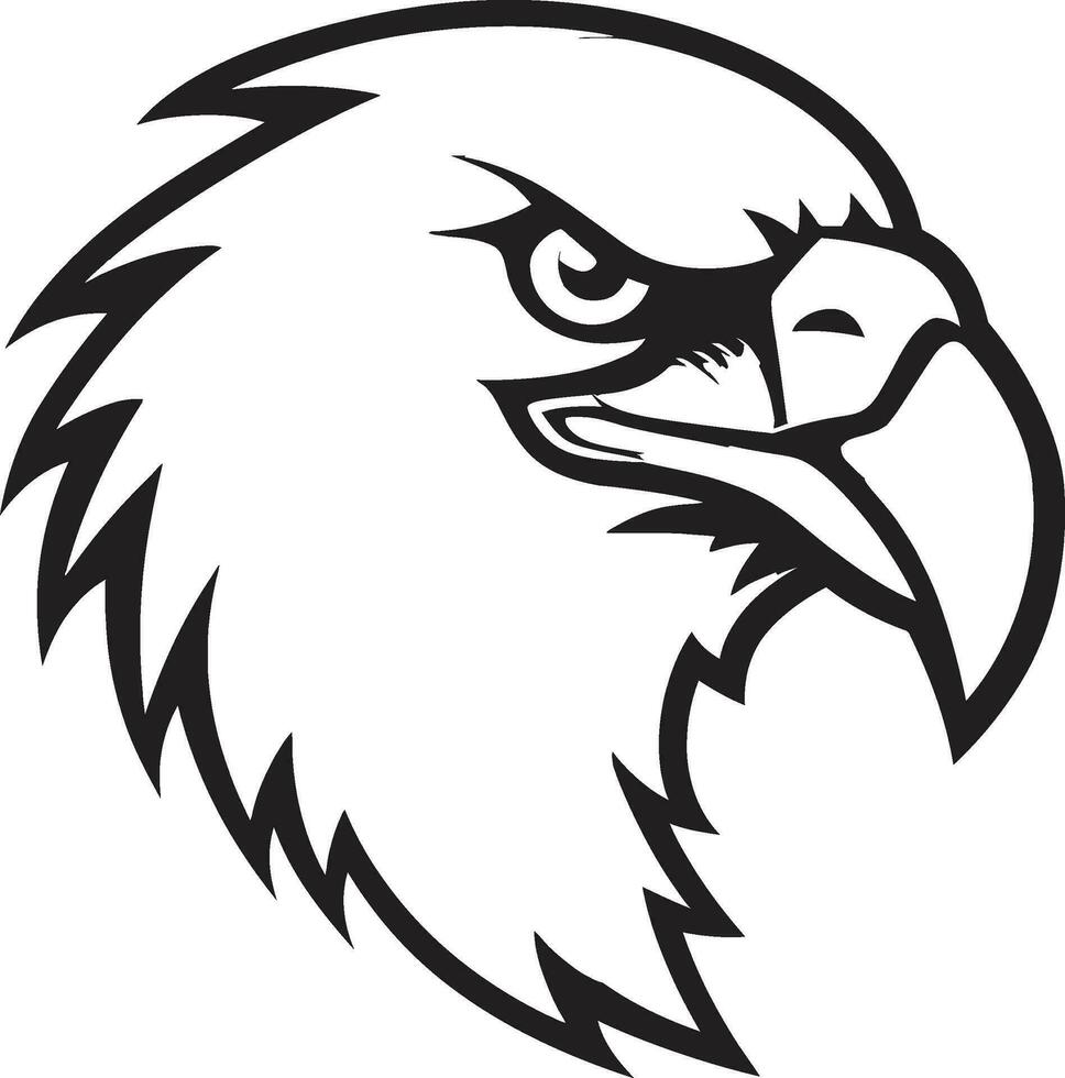 negro halcón depredador logo un vector logo para el temido depredador halcón un negro vector logo para el espantoso