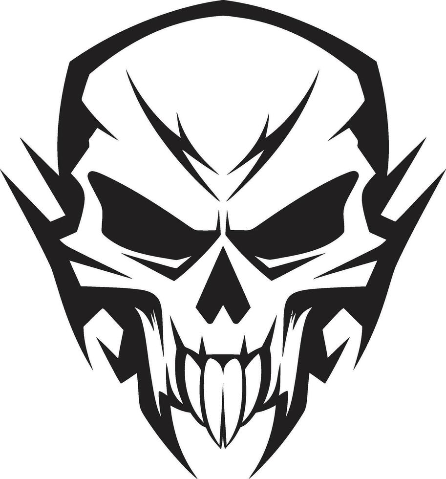 Serpentine Enigma Mysterious Icon Witchs Brew Ghostly Skull Symbol vector
