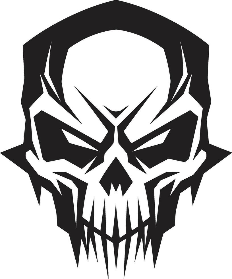 Shadowed Sorcery Ominous Skull Ebon Enchantment Cryptic Design vector