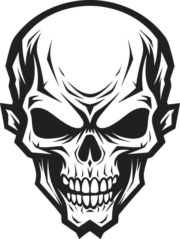 Gothic Grin Mysterious Skull Design Dark Enigma Vector Skull Art