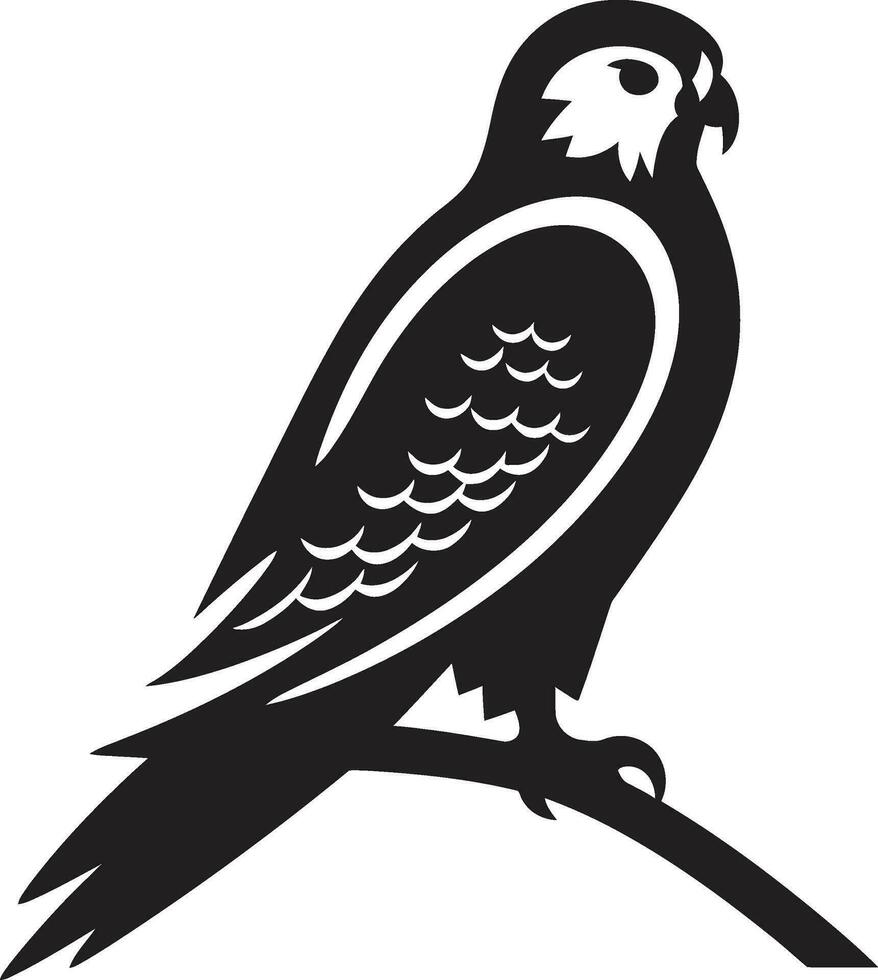 Nocturnal Prowler Kestrel Logo Swift Soarer Vector Art