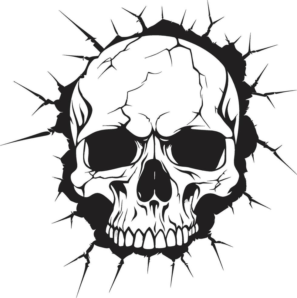 Emerging from Shadows The Mystery of the Vector Skull Peek Behind the Wall A Cryptic Skull Icon Revealed