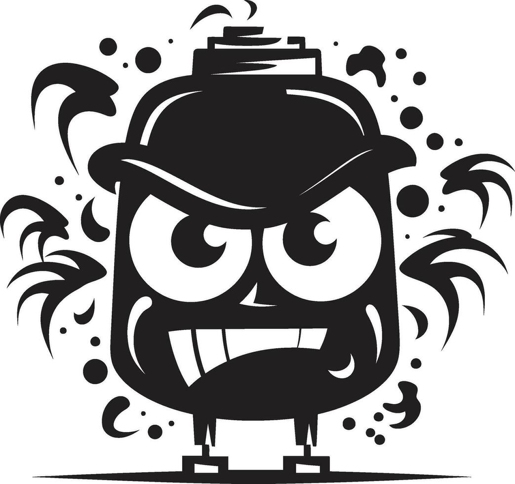 Screaming Spray Paint Signature Angry Emblem Black Fury Unveiled Spray Paint Vector Icon