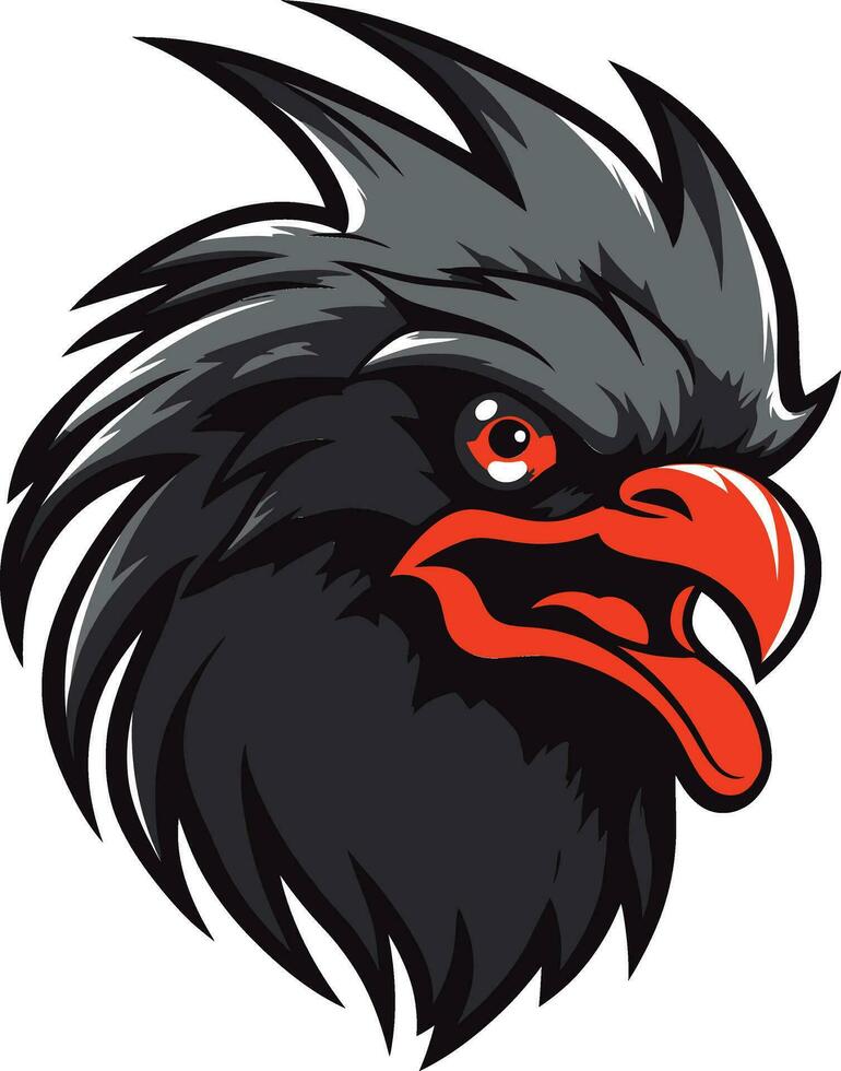 Abstract Rooster Symbol Rooster Majesty in Vector Art