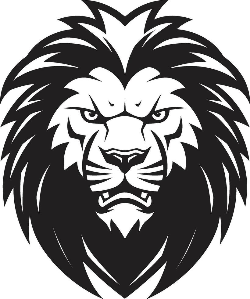 Elegance in Motion A Majestic Mane in Lion Emblem Savage Mastery The Roaring Dominance of Black Lion Logo Excellence vector