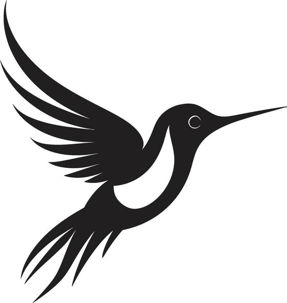 colibrí perfil en elegante diseño moderno colibrí vector obra de arte