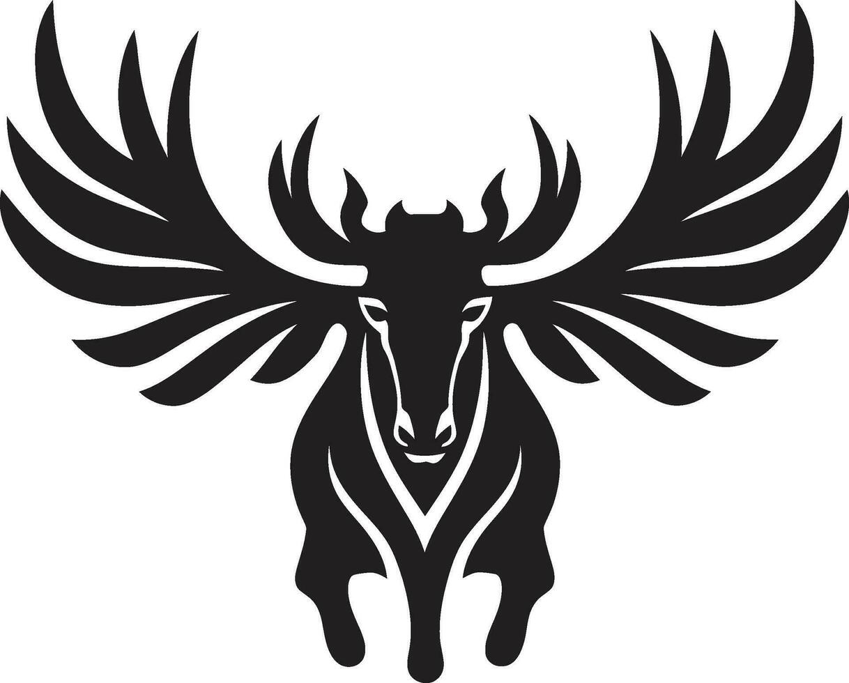 Bold Moose Emblem in Vector Modern Moose Symbol Design