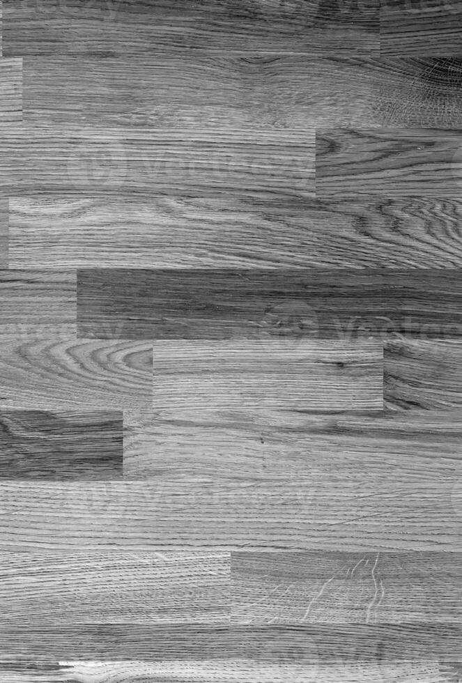 natural madera negro y blanco antecedentes con borroso elementos. monocromo de madera superficie patrón, escala de grises madera textura foto