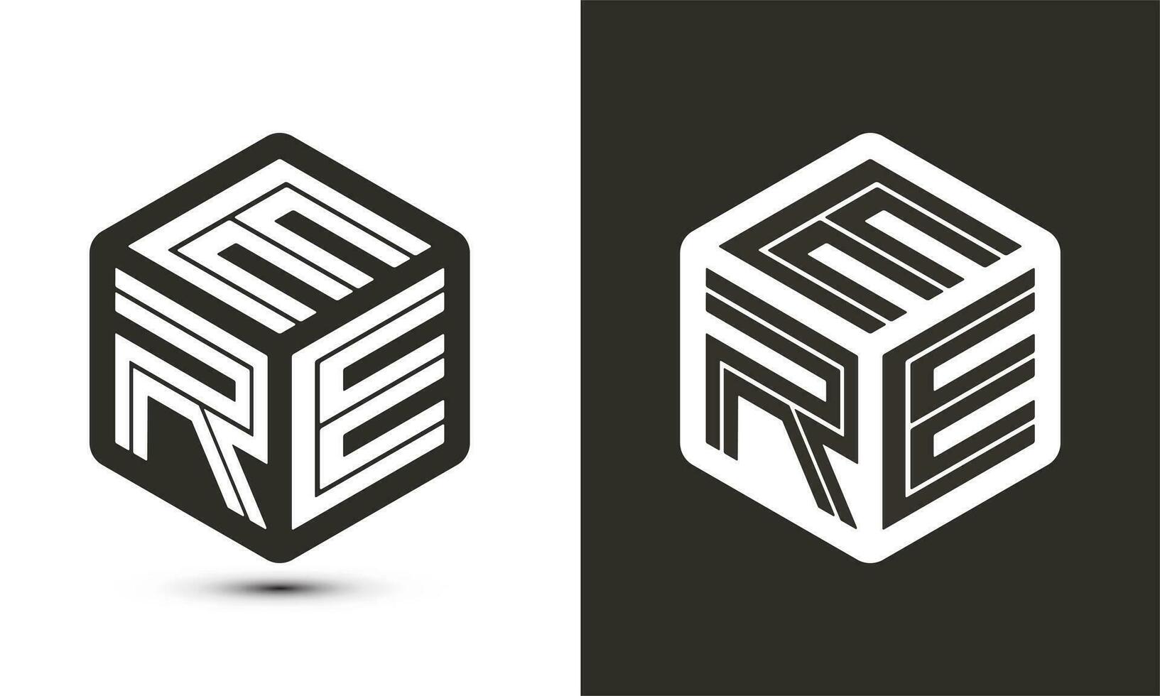 antes de letra logo diseño con ilustrador cubo logo, vector logo moderno alfabeto fuente superposición estilo.