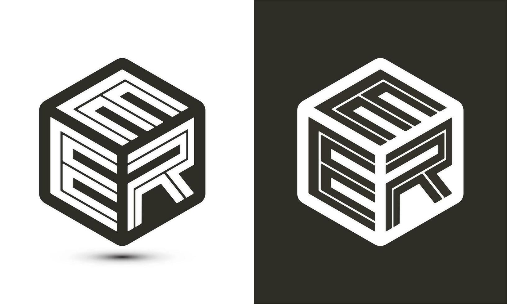 eef letra logo diseño con ilustrador cubo logo, vector logo moderno alfabeto fuente superposición estilo.