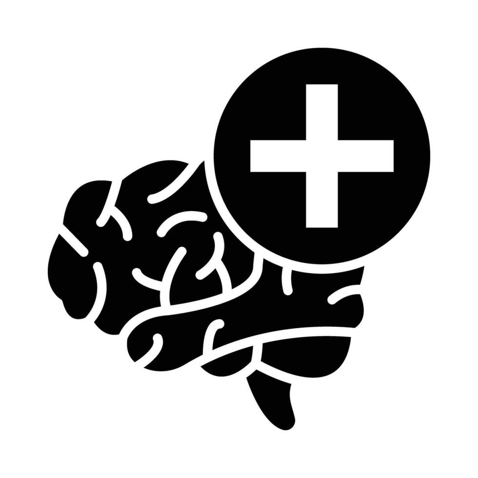 mental salud vector glifo icono para personal y comercial usar.