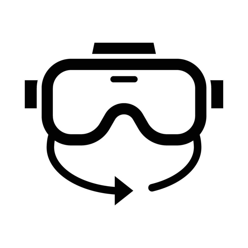 Virtual Reality Vector Glyph Icon For Personal And Commercial Use.