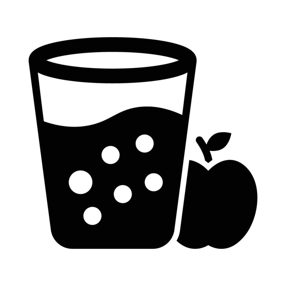 Apple Juice Vector Glyph Icon For Personal And Commercial Use.