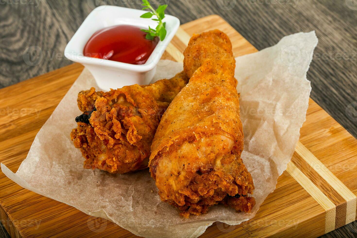 Crispy chicken legs photo