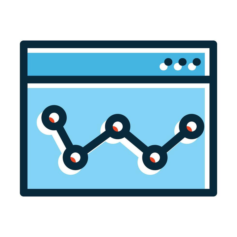 Data Analytics Vector Thick Line Filled Dark Colors