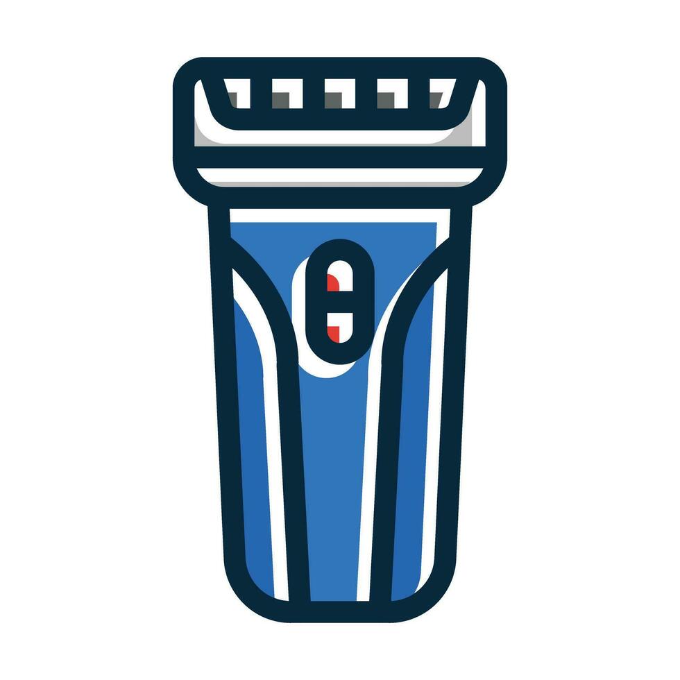 Electric Razor Vector Thick Line Filled Dark Colors