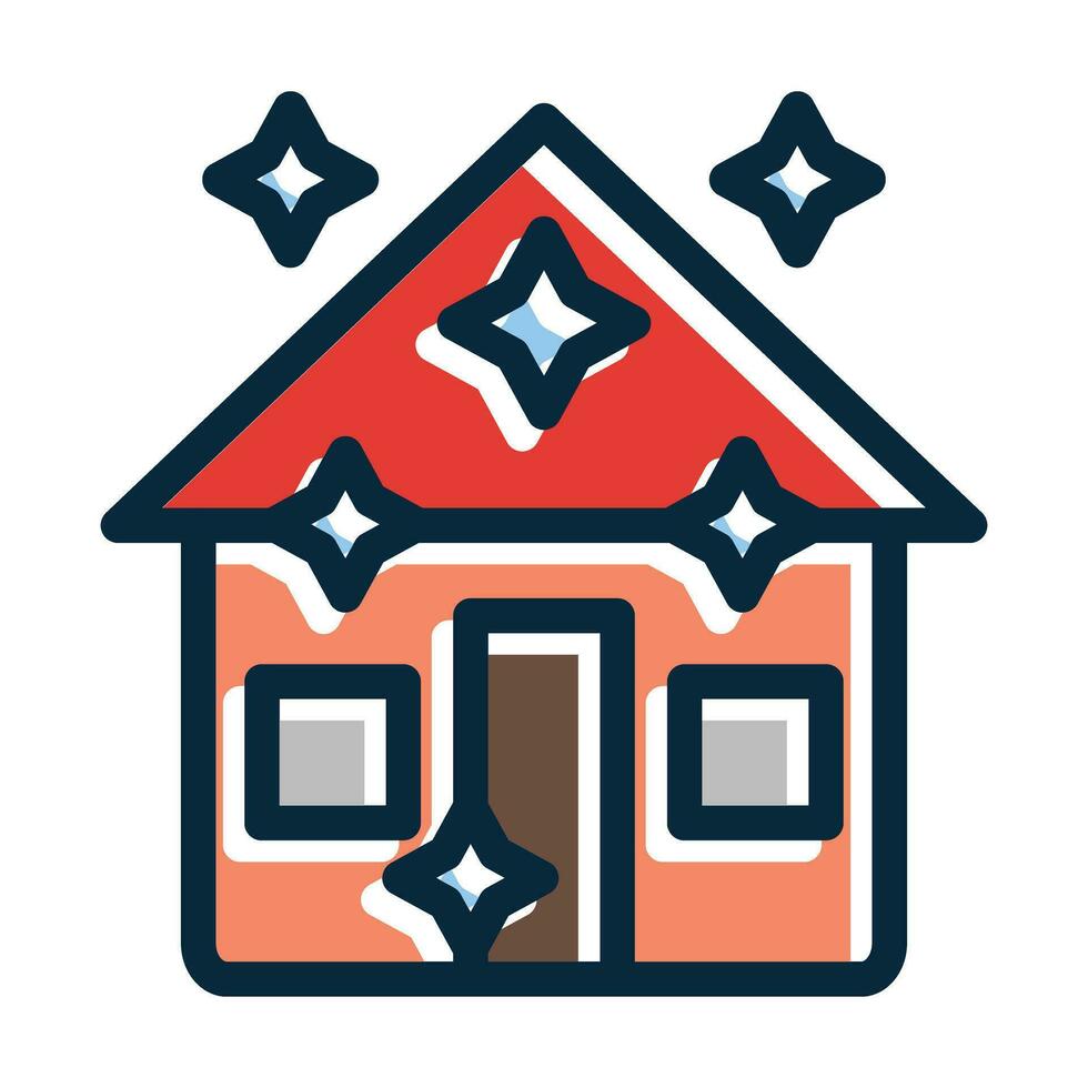 House Cleaning Vector Thick Line Filled Dark Colors