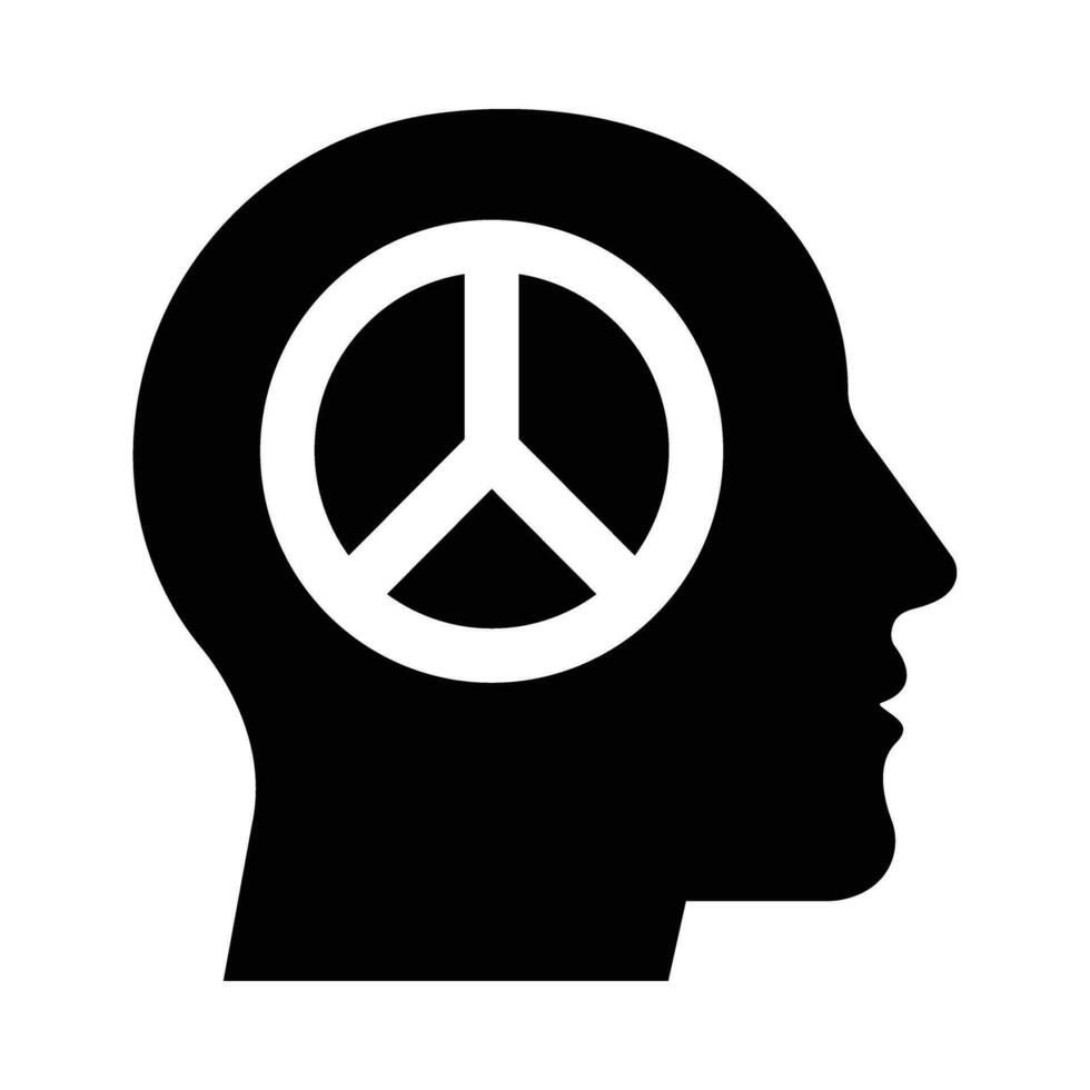 Peace Of Mind Vector Glyph Icon For Personal And Commercial Use.