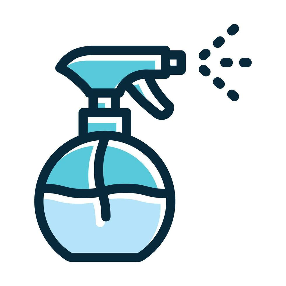 Water Spray Vector Thick Line Filled Dark Colors