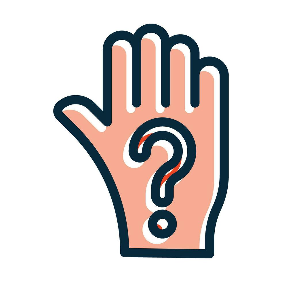 Help Vector Thick Line Filled Dark Colors