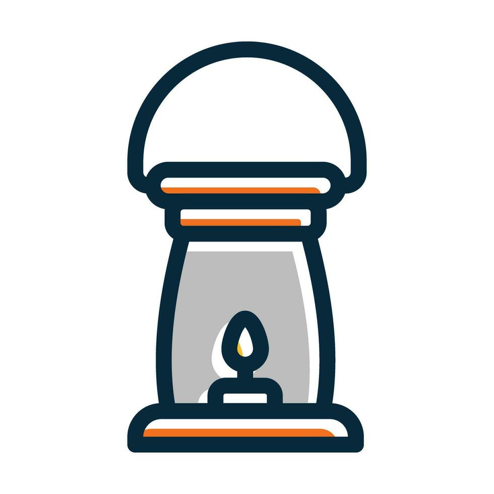 Lantern Vector Thick Line Filled Dark Colors