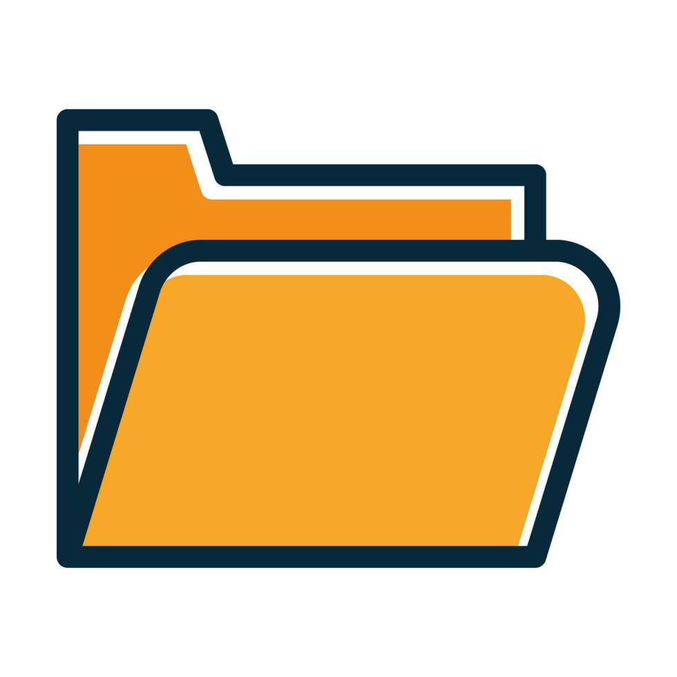 File Directory Vector Thick Line Filled Dark Colors 34067160 Vector Art