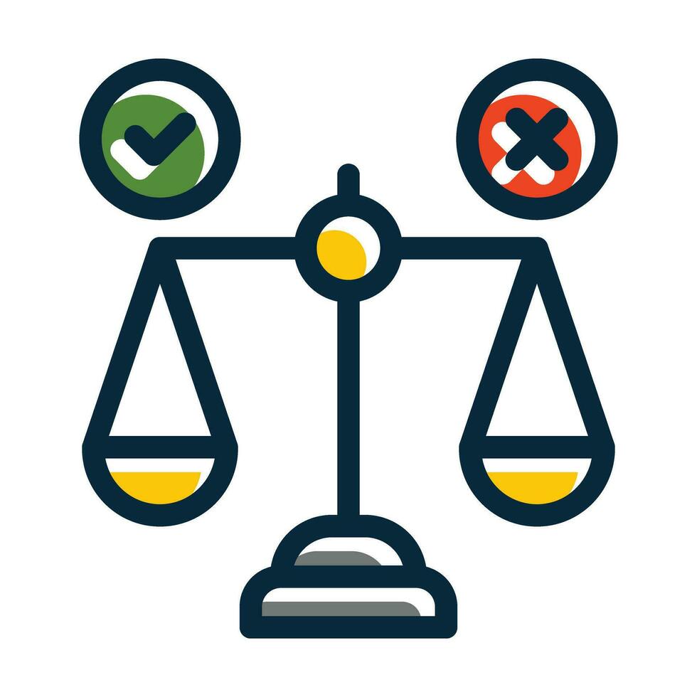 Ethics Vector Thick Line Filled Dark Colors