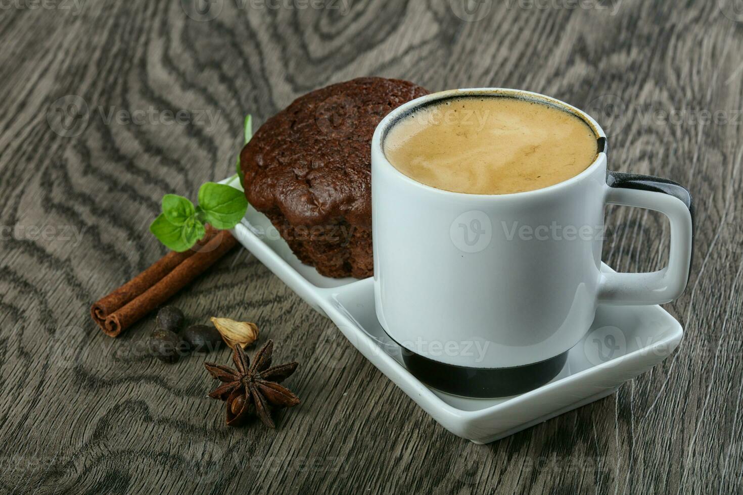 cafe con muffin foto