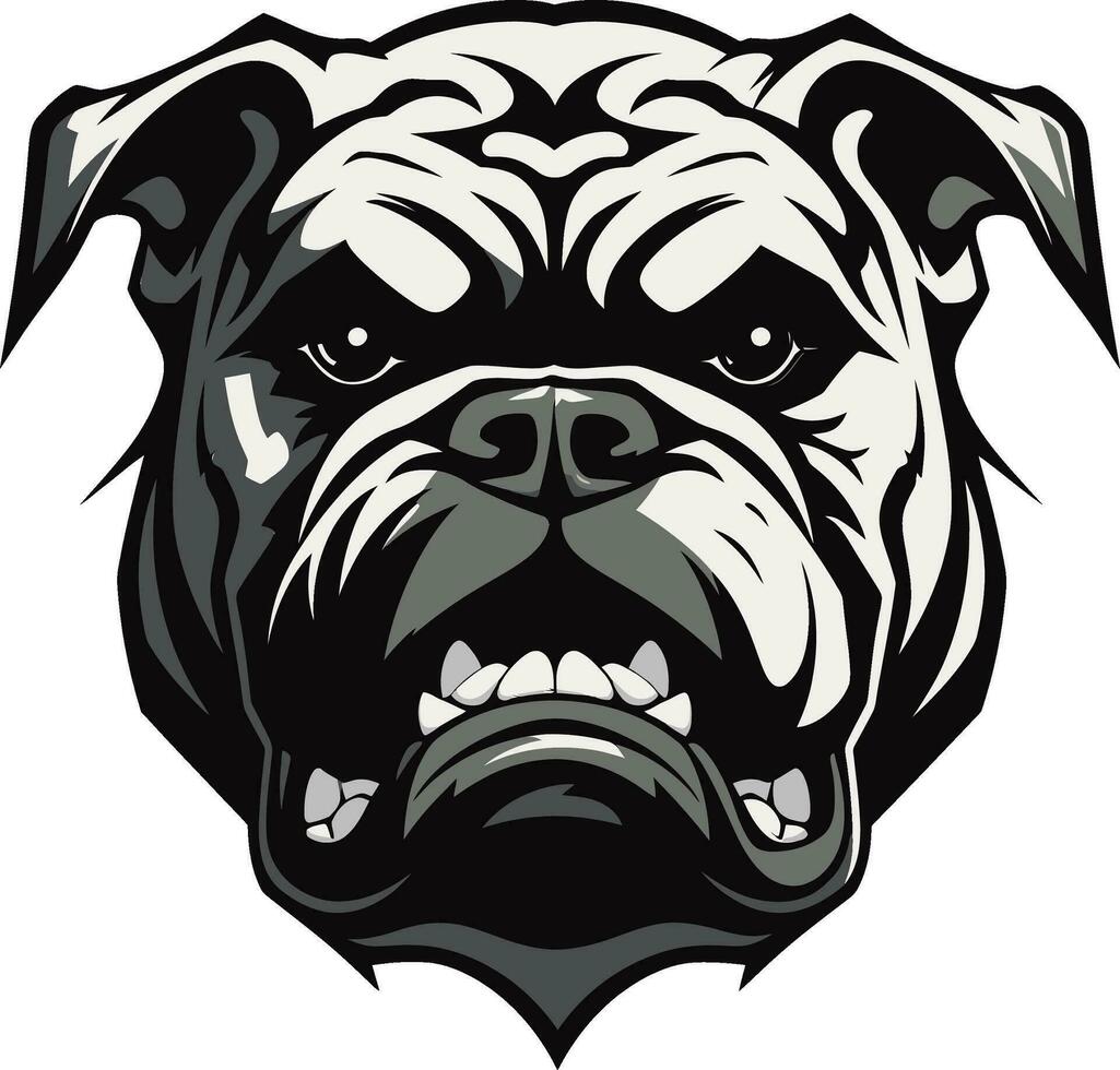 Bulldog Tenacity Unveiled Black Logo with Bulldog Elegant Black Logo Bulldog Design Vector Icon