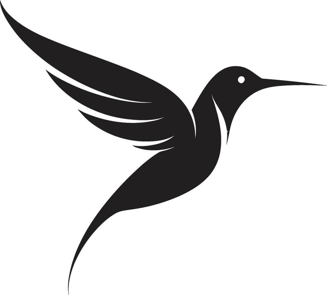 Majestic Hummingbird Emblem Elegant Hummingbird Symbol Design vector