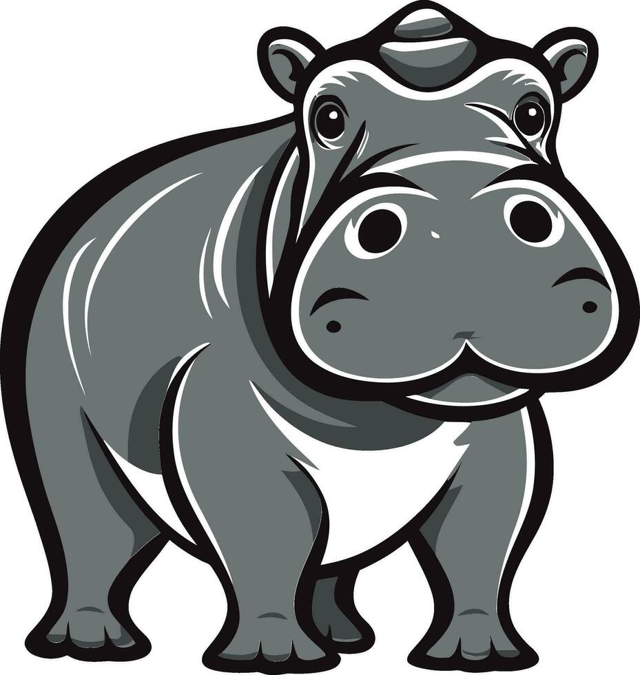 Hippo Artwork for Modern Branding Hippo Logo with Grace and Style vector