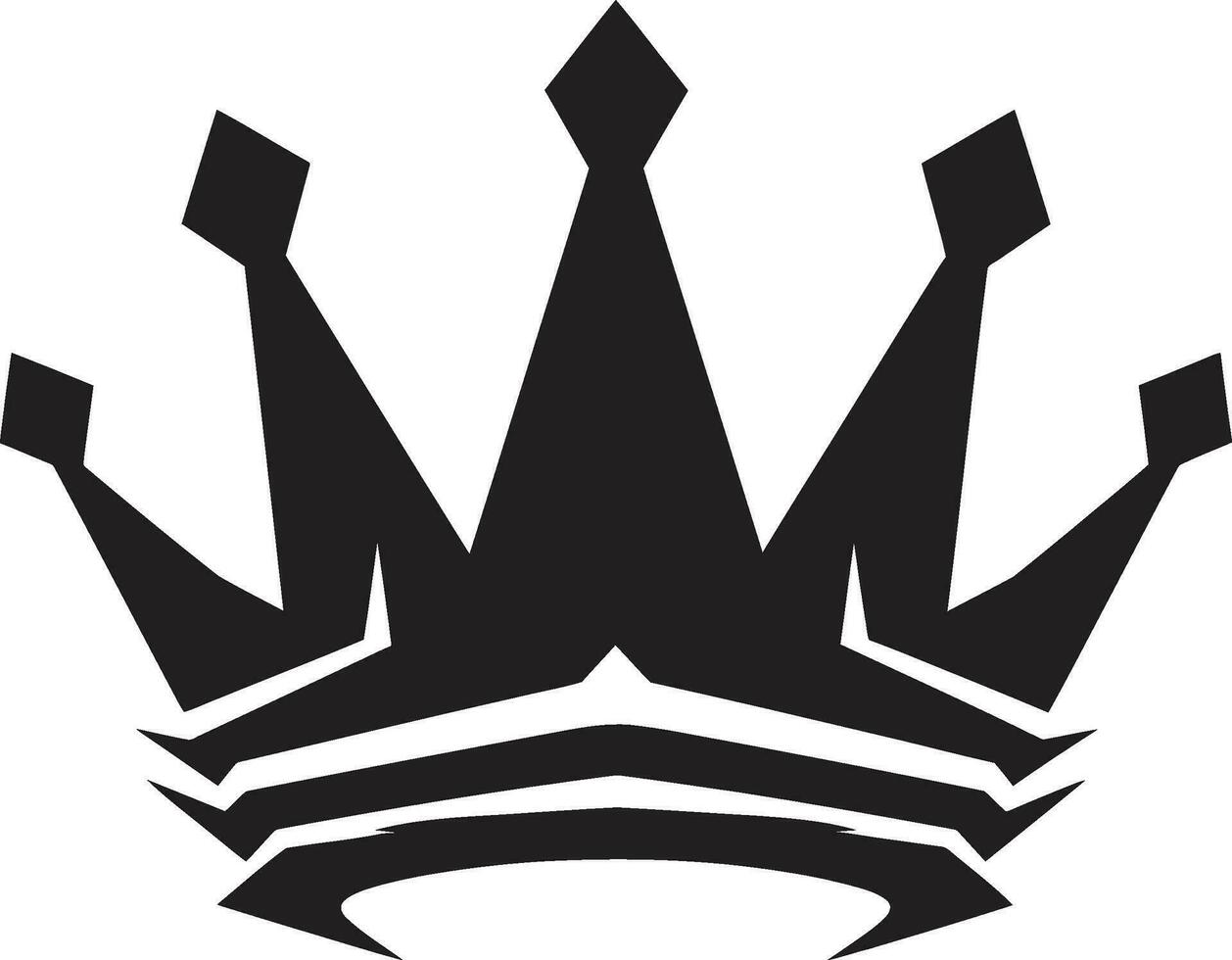 Monarchs Elegance Black Logo with Crown Regal Excellence Vector Icon in Black