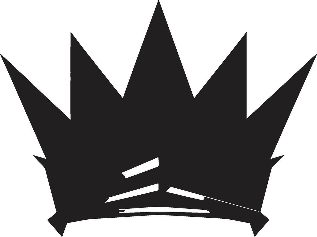 Vector Artistry Magnified Crown in Black Royal Grandeur Black Crown Icon in Vector