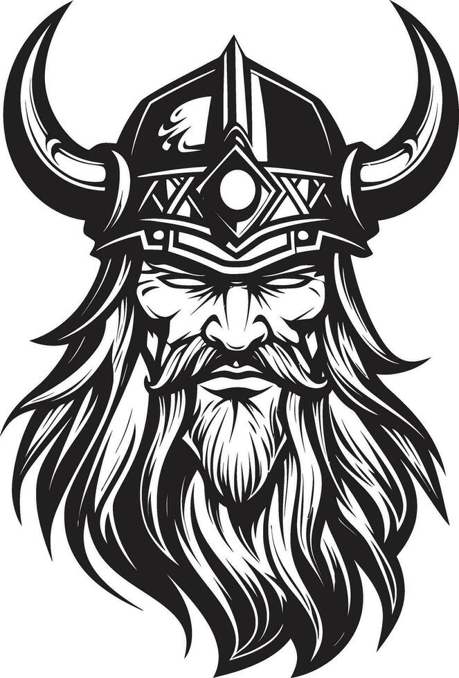 vikingo virtud un símbolo de honor y valor guerreros legado un negro vector vikingo logo