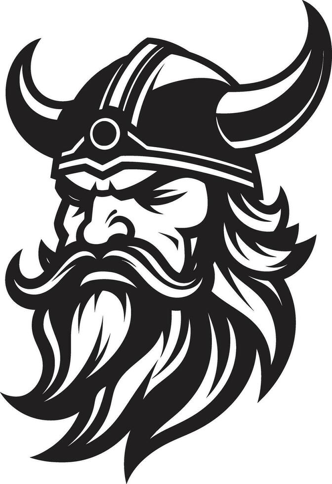 glacial invasor un vikingo emblema de escarcha nórdico Armada un marinero vikingo símbolo vector