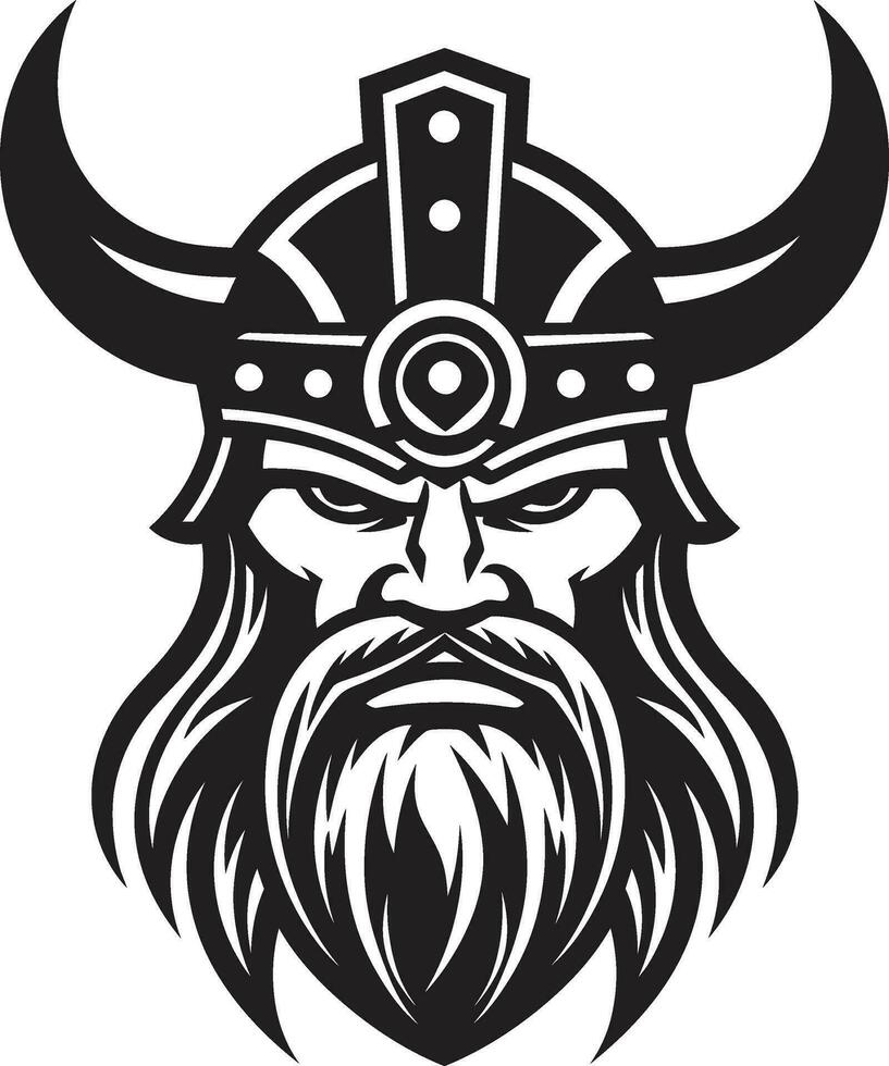 Berserker Brotherhood A Fierce Viking Mascot Ebon Explorer A Viking Symbol of Adventure vector
