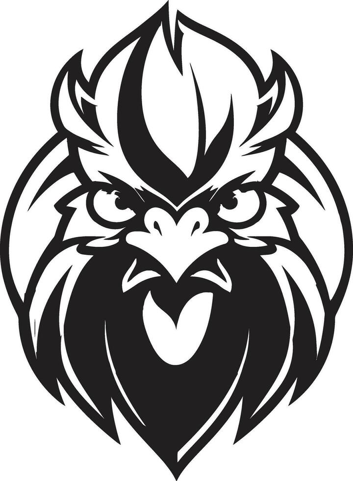 Abstract Rooster Graphic A unique abstract take on a rooster icon Modern Mascot Icon A contemporary design for branding excellence vector