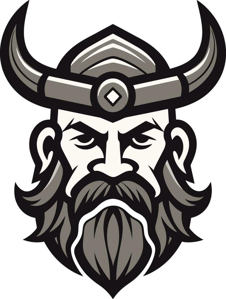 Valhallas Guardian A Divine Viking Emblem Frosty Marauder A Viking Icon of Ice vector