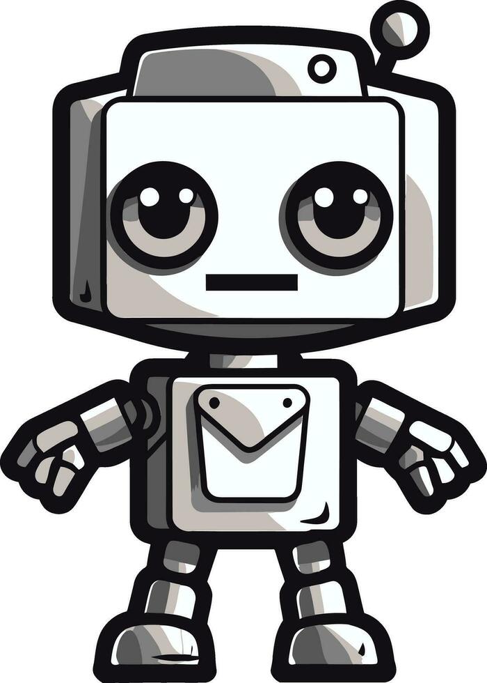 Micro Mechanism A Compact Robot Icon Epic Robo Buddy Stylish Vector Mascot Logo