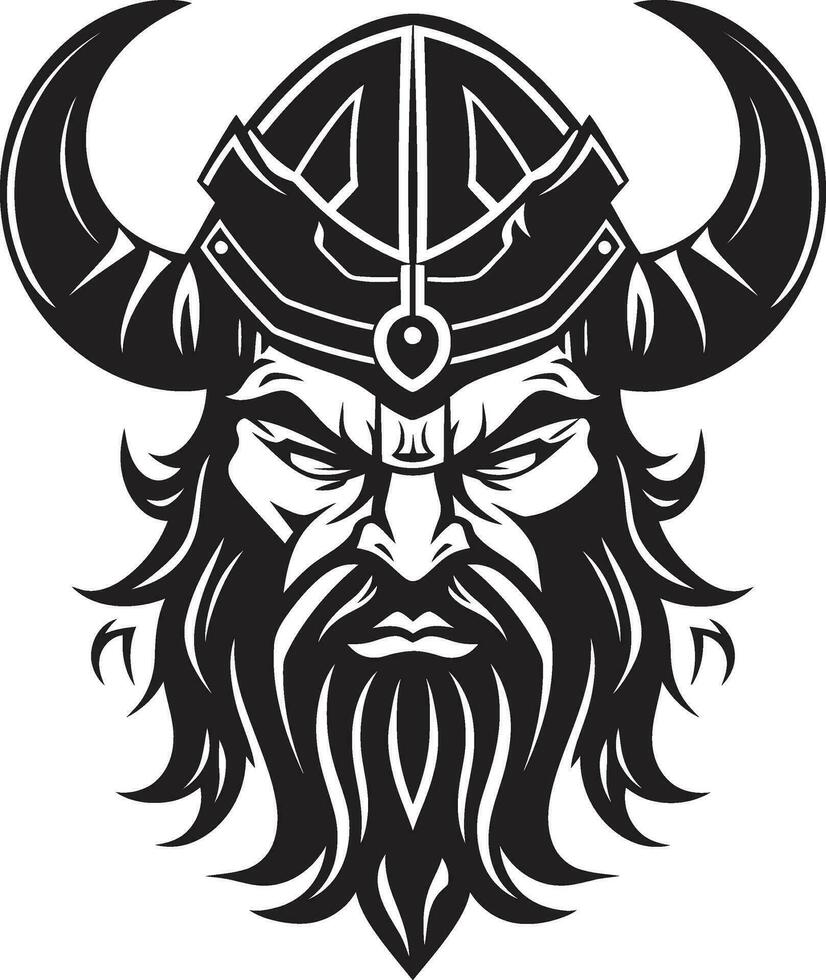 Mystic Sea King An Enigmatic Viking Mascot Thors Fury A Thunderous Viking Symbol vector