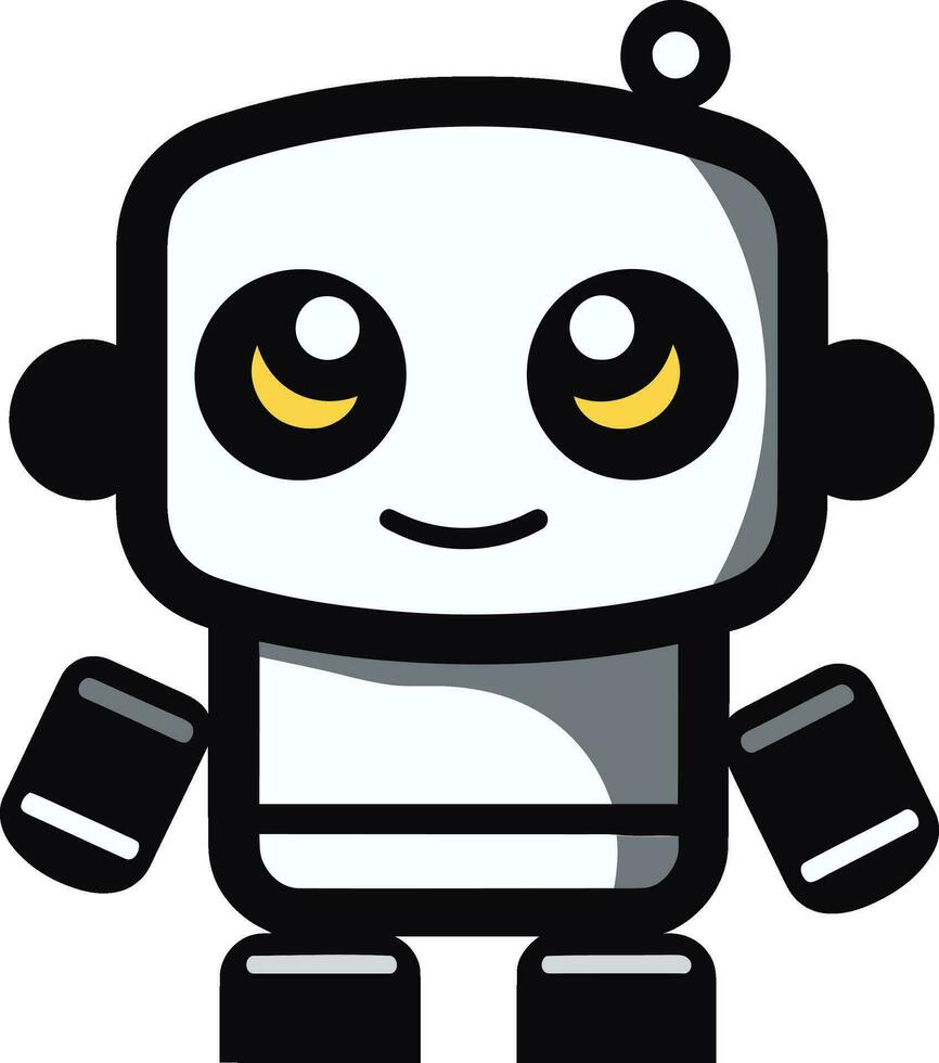 Robo Rascal A Miniature Guardian Mascot Mystical Micro Manager A Small Robot Emblem vector