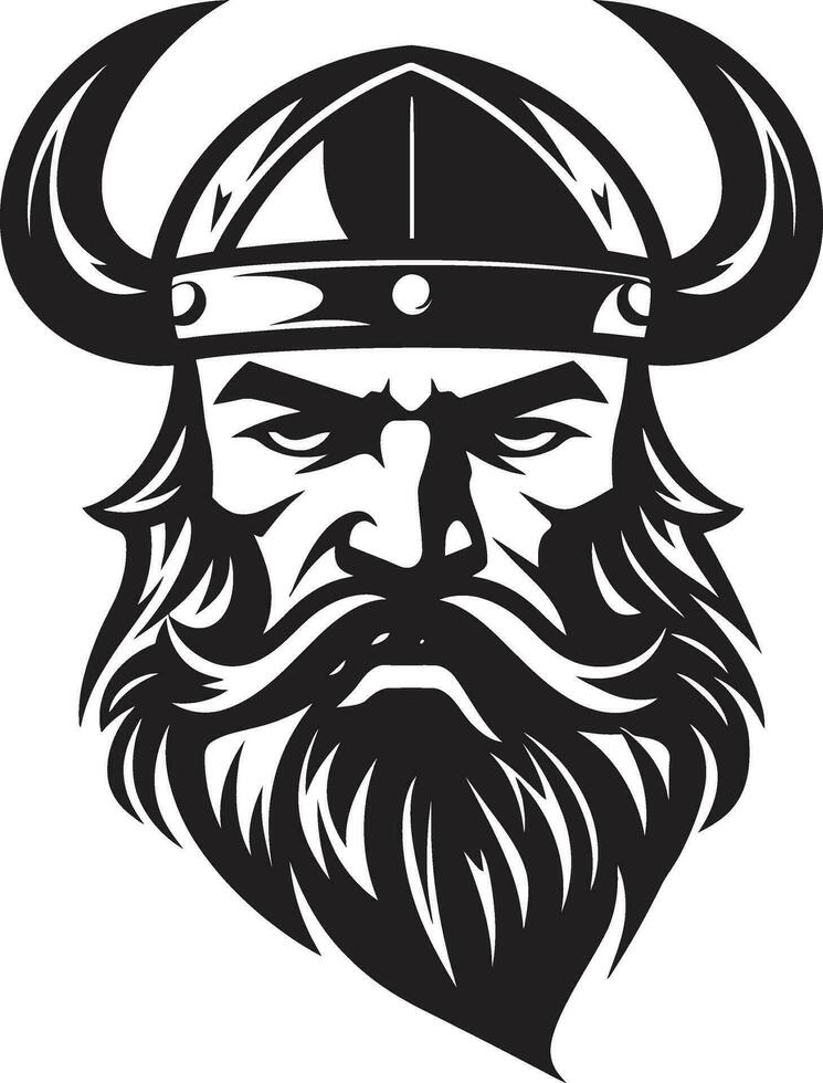 de ébano conquistador un vikingo líder en vector asaltantes de el norte un vikingo logo de poder