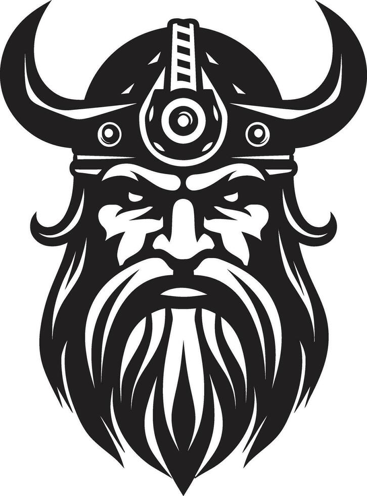 Shadowed Berserker A Ferocious Viking Symbol Ebon Conqueror A Viking Chief Mascot vector