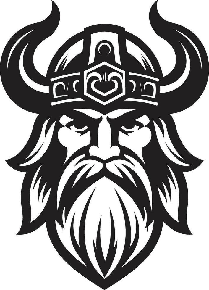 nórdico Armada un marinero vikingo símbolo legado de leyendas un vikingo guardián icono vector