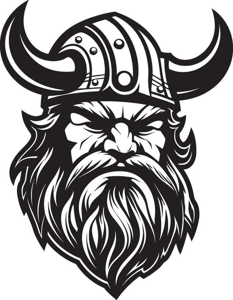 el timón de cascos un vikingo guardián icono escarchado merodeador un vikingo emblema de hielo vector