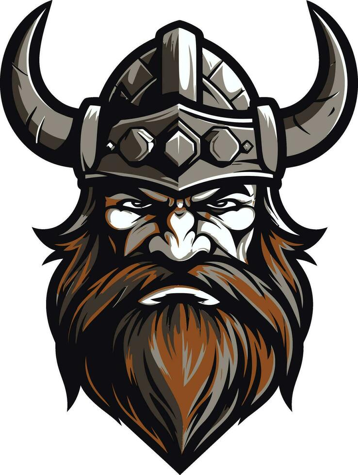 guerreros legado un negro vector vikingo logo el valquirias bendición un femenino vikingo mascota