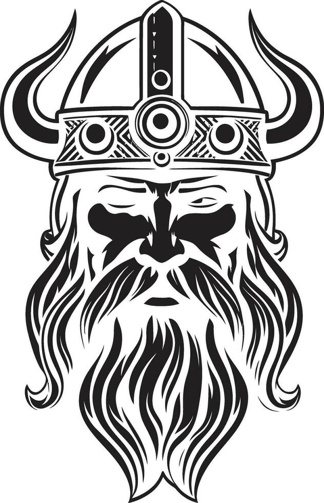 Berserker Brotherhood A Viking Emblem of Fury Ebon Explorer A Viking Mascot of Adventure vector